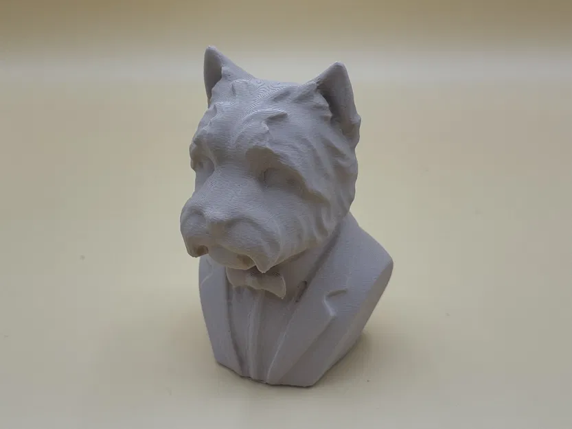 Tượng bán thân chó West Highland White Terrier ăn mặc lịch lãm - Image 6