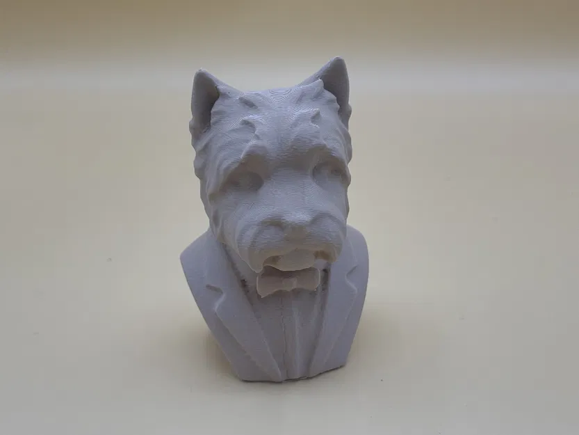 Tượng bán thân chó West Highland White Terrier ăn mặc lịch lãm - Image 7