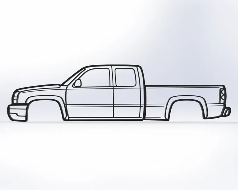 Tranh treo tường Chevrolet Silverado GMT800 Cateye - Image 2