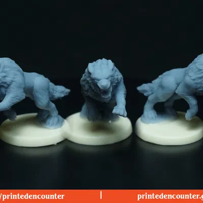 Wolf Pounce – Mô hình sói thu nhỏ 32mm