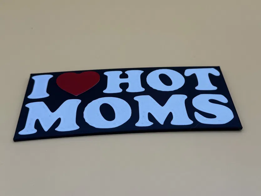 Bảng “I Heart Hot Moms / Dads” in 3D - Image 1