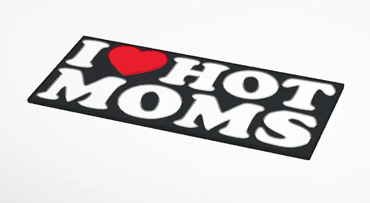 Bảng “I Heart Hot Moms / Dads” in 3D - Image 4