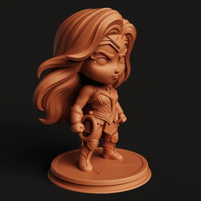 Mô hình Wonder Woman Chibi | Tượng Nữ Chiến Binh Amazon | Fan Art DC Comics