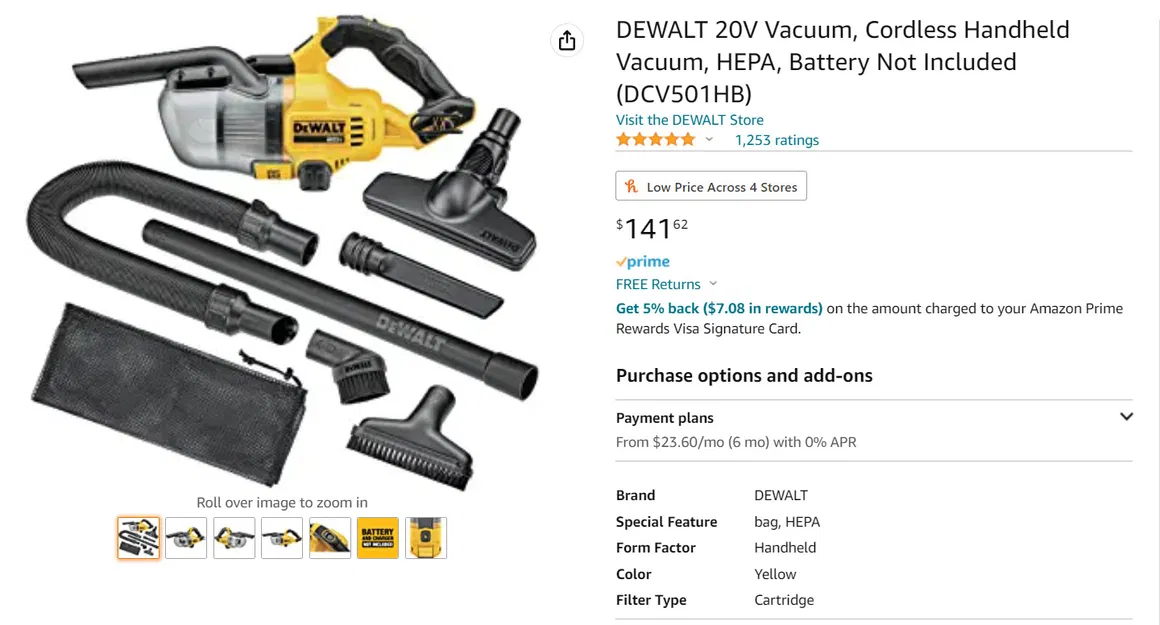 Giá treo tường cho máy hút bụi Dewalt Stick Vacuum - Image 5