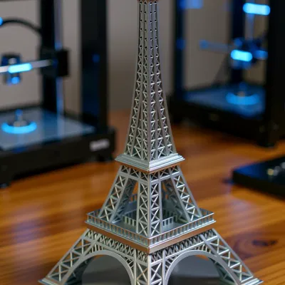 Xếp chồng Tháp Eiffel kèm Podest để stack tốt hơn (Print-in-place)