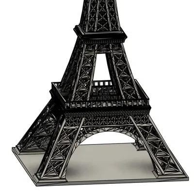 Xếp chồng Tháp Eiffel kèm Podest để stack tốt hơn (Print-in-place)