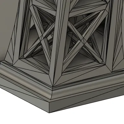 Xếp chồng Tháp Eiffel kèm Podest để stack tốt hơn (Print-in-place)