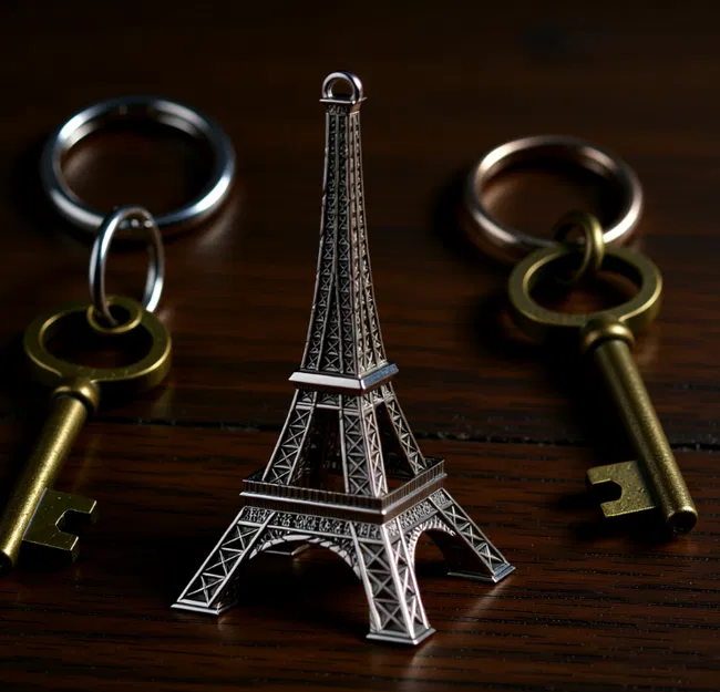 Móc khóa Tháp Eiffel (chi tiết cao) - Image 1