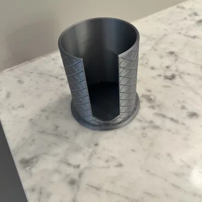 Hộp đựng bông tẩy trang tròn (Texture khắc chìm)