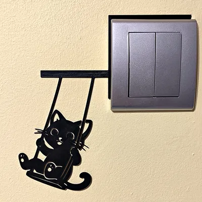 Khung Công Tắc Đèn Hình Mèo (Light Switch Frame - Cat)