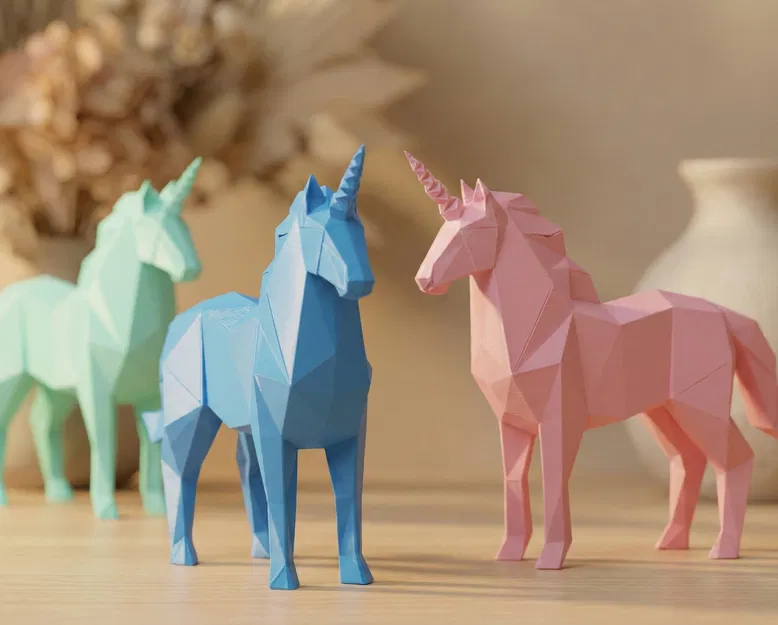 Kỳ Lân Origami Dễ Thương – Decor Japandi Tối Giản - Image 1