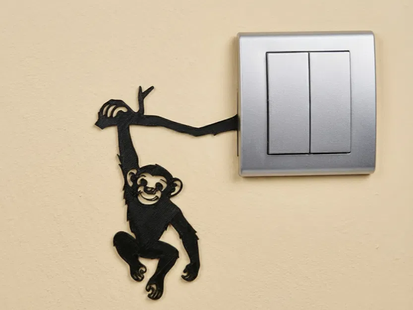 Khung Công Tắc Đèn - Khỉ (Light Switch Frame - Monkey) - Image 1