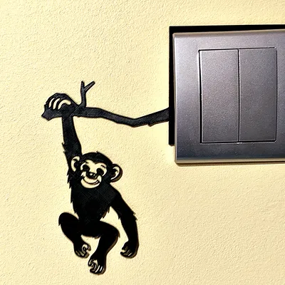 Khung Công Tắc Đèn - Khỉ (Light Switch Frame - Monkey)