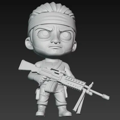 Mô hình 3D John Rambo