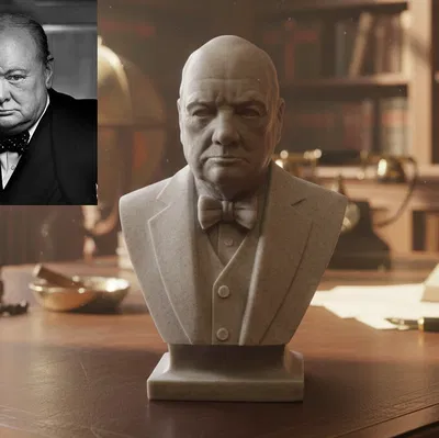 Winston Leonard Spencer Churchill – Tượng Bán Thân