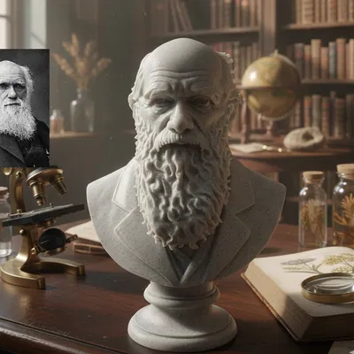 Charles Robert Darwin – Bust (Tượng bán thân)