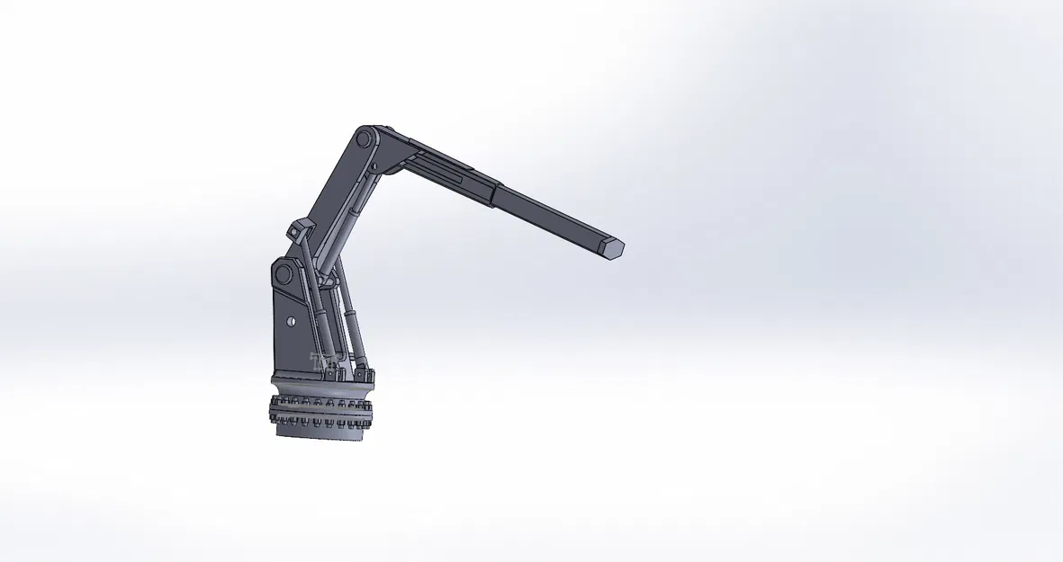 Mô hình 3D chi tiết của cần cẩu boong tàu - Image 2