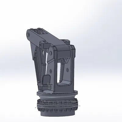 Mô hình 3D chi tiết của cần cẩu boong tàu