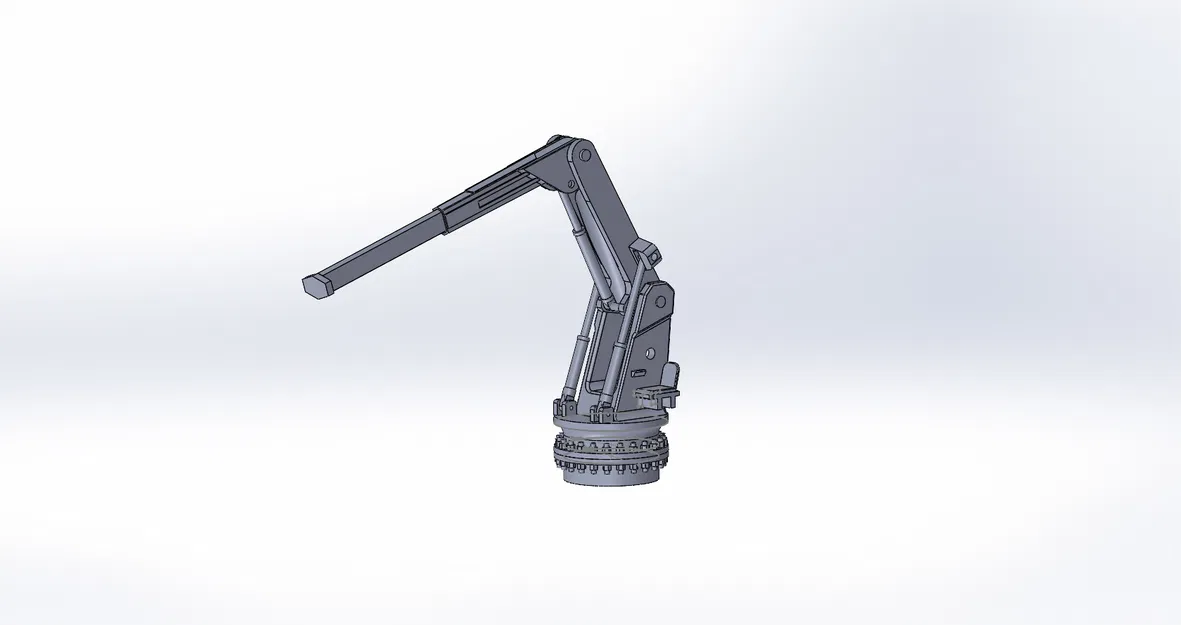 Mô hình 3D chi tiết của cần cẩu boong tàu - Image 7