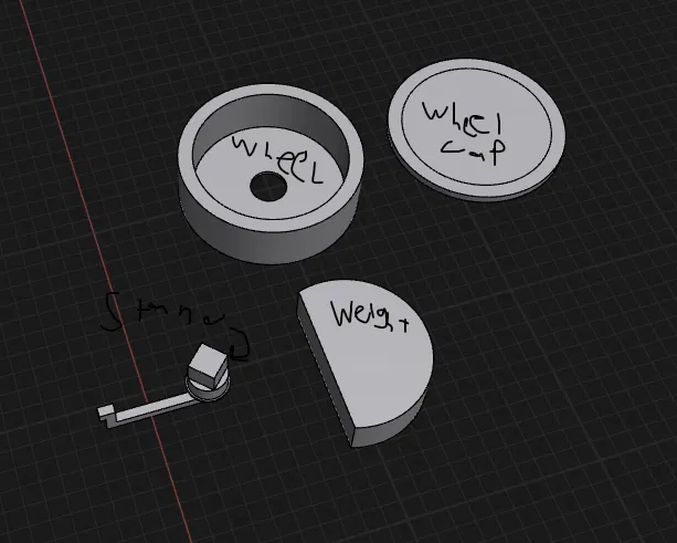 Bánh Xe Tự Cân Bằng Tùy Chỉnh (Print In Place) - Image 1