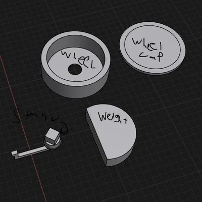 Bánh Xe Tự Cân Bằng Tùy Chỉnh (Print In Place)