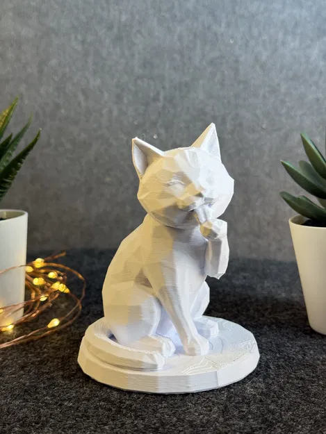 Mèo Dễ Thương (Cute Cat) – Mẫu 3D tối giản, thanh lịch - Image 2