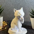 Mèo Dễ Thương (Cute Cat) – Mẫu 3D tối giản, thanh lịch - Thumbnail 2