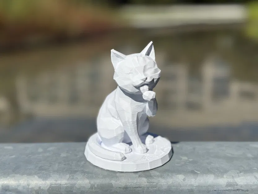 Mèo Dễ Thương (Cute Cat) – Mẫu 3D tối giản, thanh lịch - Image 5