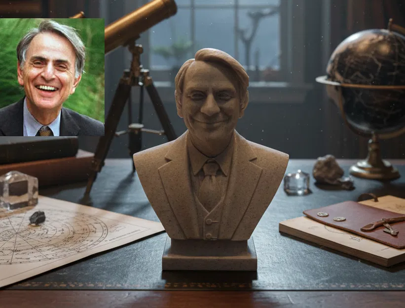 Carl Edward Sagan – Bust - Image 1