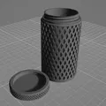 Hộp Đựng Nắp Vặn Ren Trơn, Không Chữ/Logo, Lưới Tối Giản - Thumbnail 1
