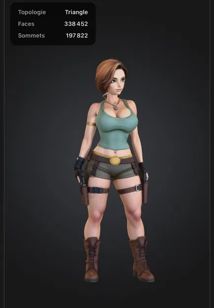 Aventurières des ruines – Figurine Nữ Aventurière In 3D (STL) - Image 1