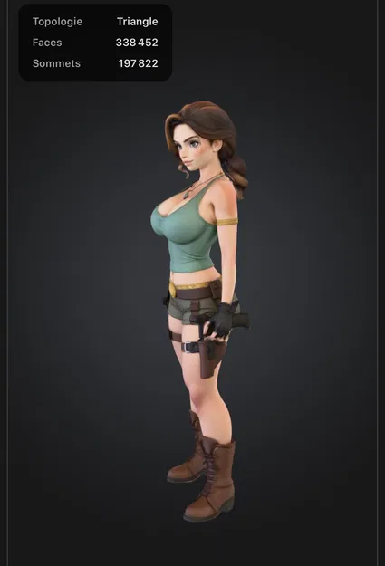 Aventurières des ruines – Figurine Nữ Aventurière In 3D (STL) - Image 2