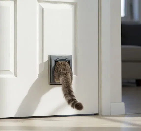 Cửa mèo (cat door) 3 phần cho cửa dày từ 4 cm - Image 1