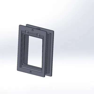 Cửa mèo (cat door) 3 phần cho cửa dày từ 4 cm