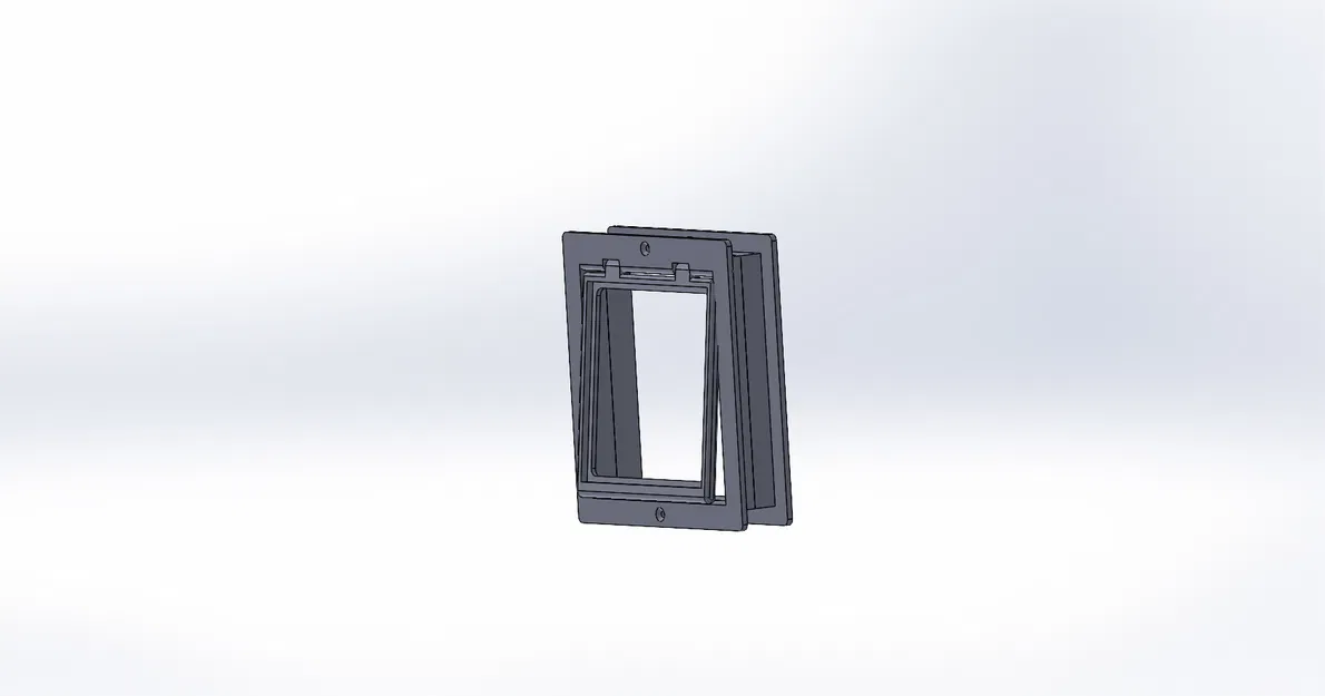 Cửa mèo (cat door) 3 phần cho cửa dày từ 4 cm - Image 3
