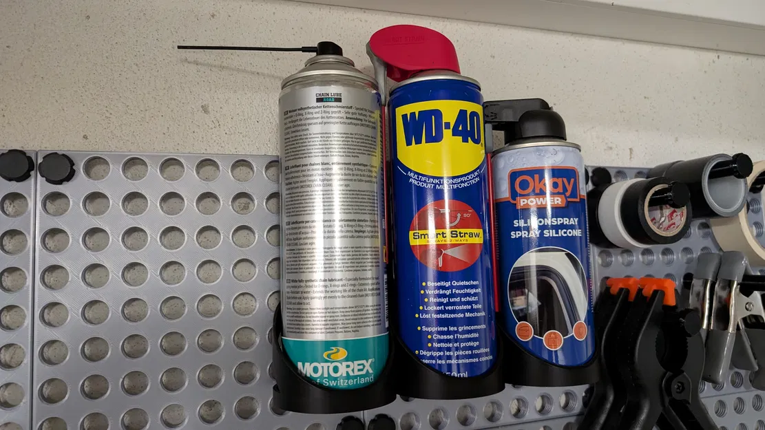 Threaded Board Dosenhalter / Can Holder – Giá treo 3 bình xịt - Image 2