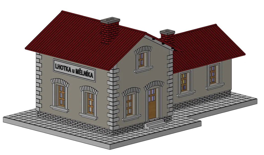 Nhà ga nhỏ tỉ lệ 1:120 (TT)/railway station - Image 1