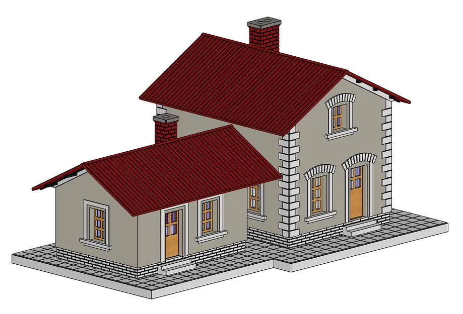 Nhà ga nhỏ tỉ lệ 1:120 (TT)/railway station - Image 2