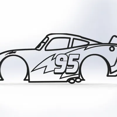 Tranh Treo Tường 2D Lightning McQueen