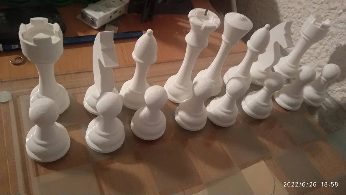 Bộ Cờ Vua Cổ Điển – Thiết Kế Parametric (FreeCAD) - -ajedrez - Image 1