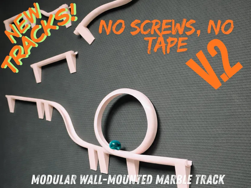Đường chạy bi modular gắn tường (Modular Marble Track – Wall Edition) - Image 1