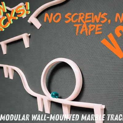 Đường chạy bi modular gắn tường (Modular Marble Track – Wall Edition)