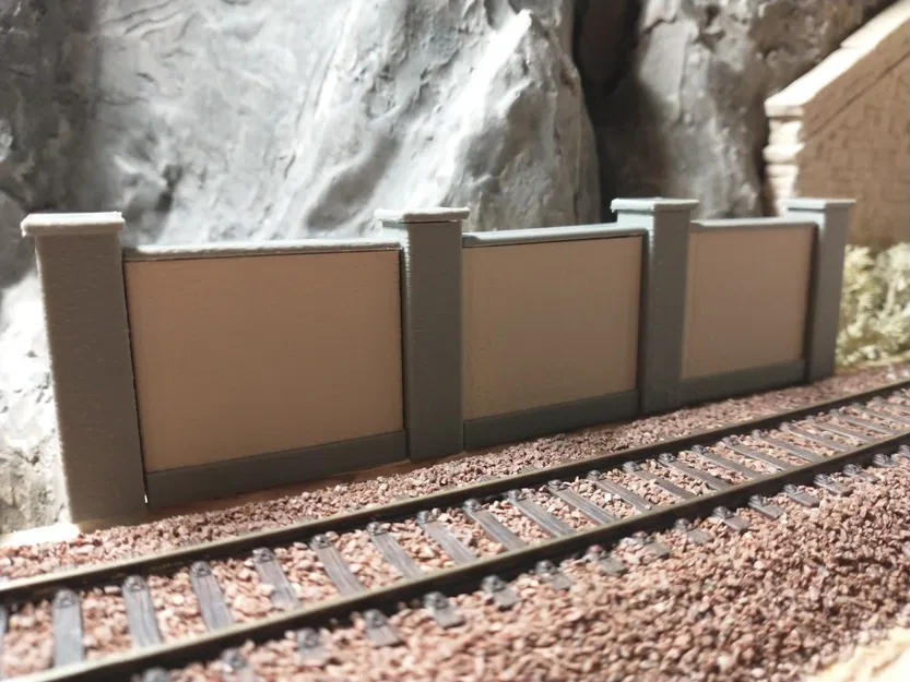 Tường mô-đun đa màu kèm cột, H0 (1:87) – Chuẩn cho đường sắt mô hình & diorama - Image 1