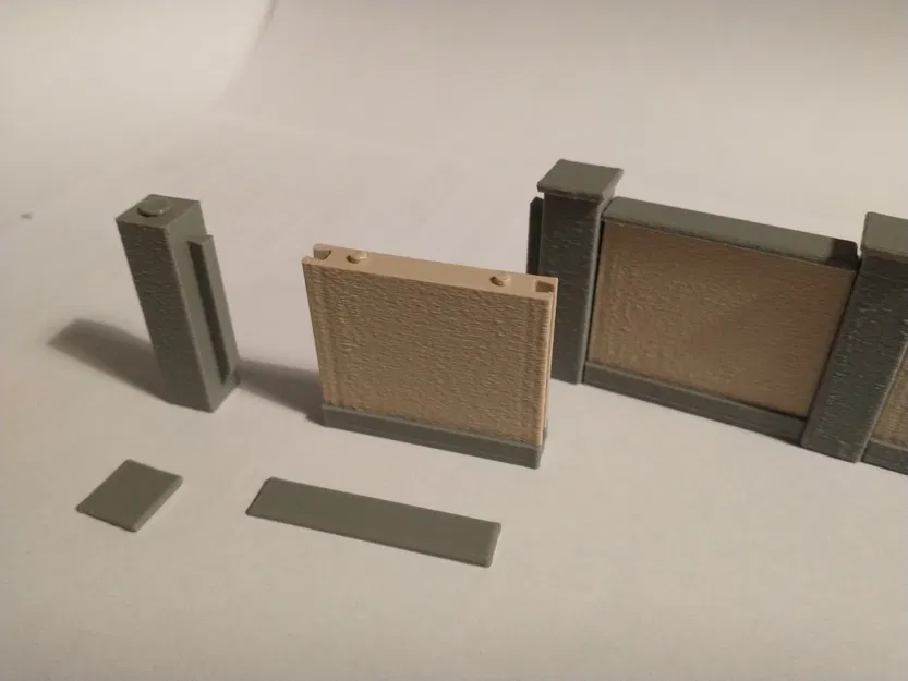 Tường mô-đun đa màu kèm cột, H0 (1:87) – Chuẩn cho đường sắt mô hình & diorama - Image 3