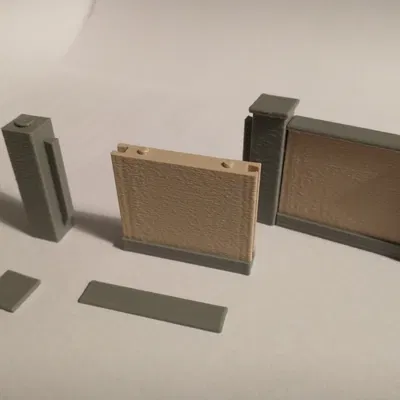 Tường mô-đun đa màu kèm cột, H0 (1:87) – Chuẩn cho đường sắt mô hình & diorama