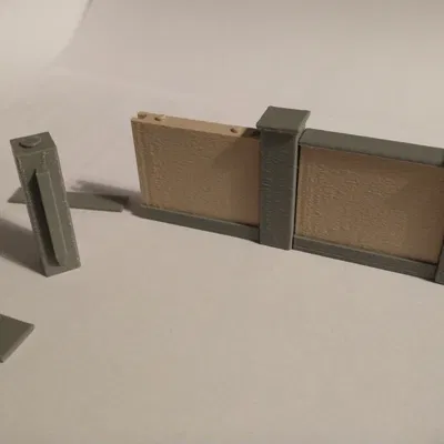 Tường mô-đun đa màu kèm cột, H0 (1:87) – Chuẩn cho đường sắt mô hình & diorama