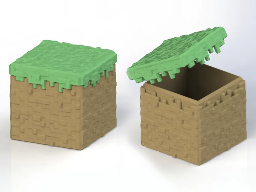 Hộp chứa đồ Minecraft Grass Block (nắp rời) - Image 1