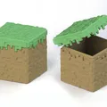 Hộp chứa đồ Minecraft Grass Block (nắp rời) - Thumbnail 1