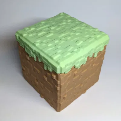 Hộp chứa đồ Minecraft Grass Block (nắp rời)