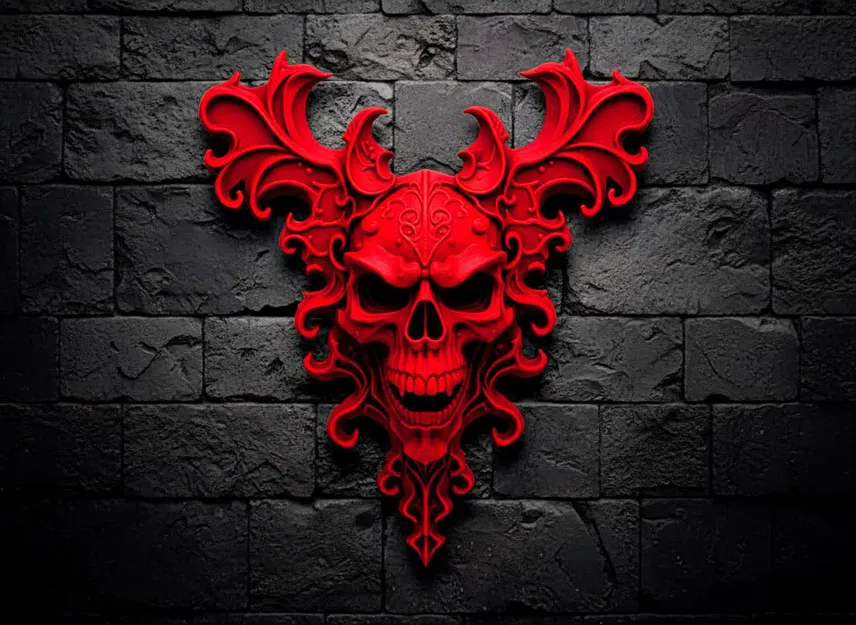 Phù điêu Sọ Địa Ngục – Điểm nhấn tường Gothic - Image 1